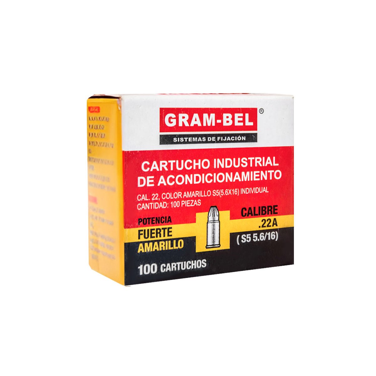 CARTUCHO INDUSTRIAL (FULMINANTE) CAL 22A AMARILLO - Image 4