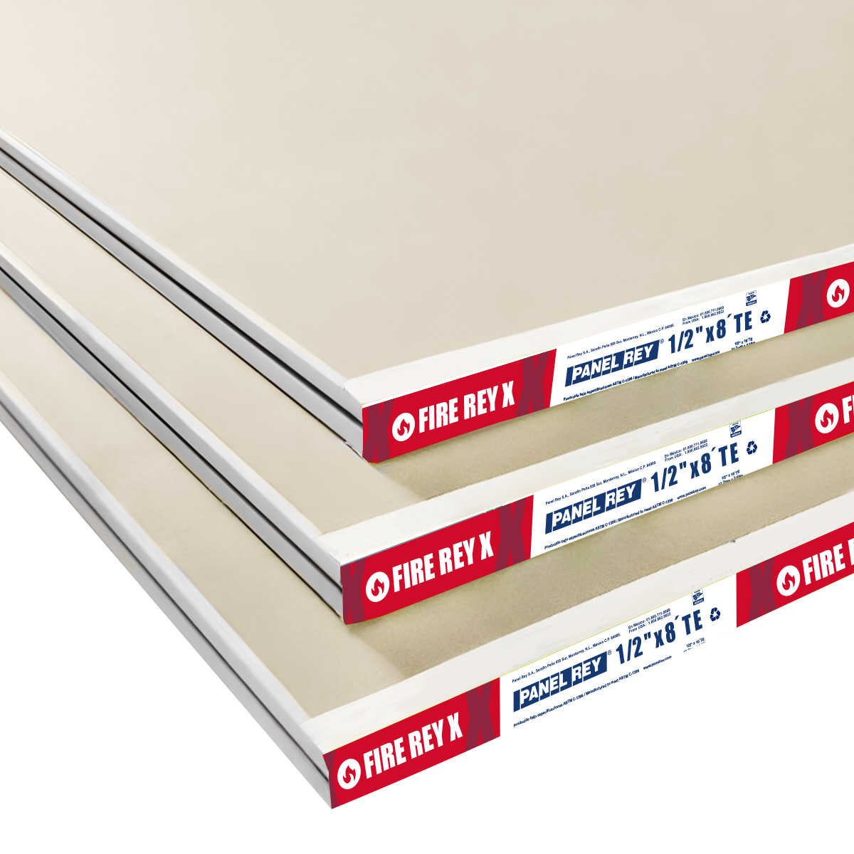 TABLAROCA FIRE REY 5/8" RESISTENTE AL FUEGO 1.22X2.44 - Image 3